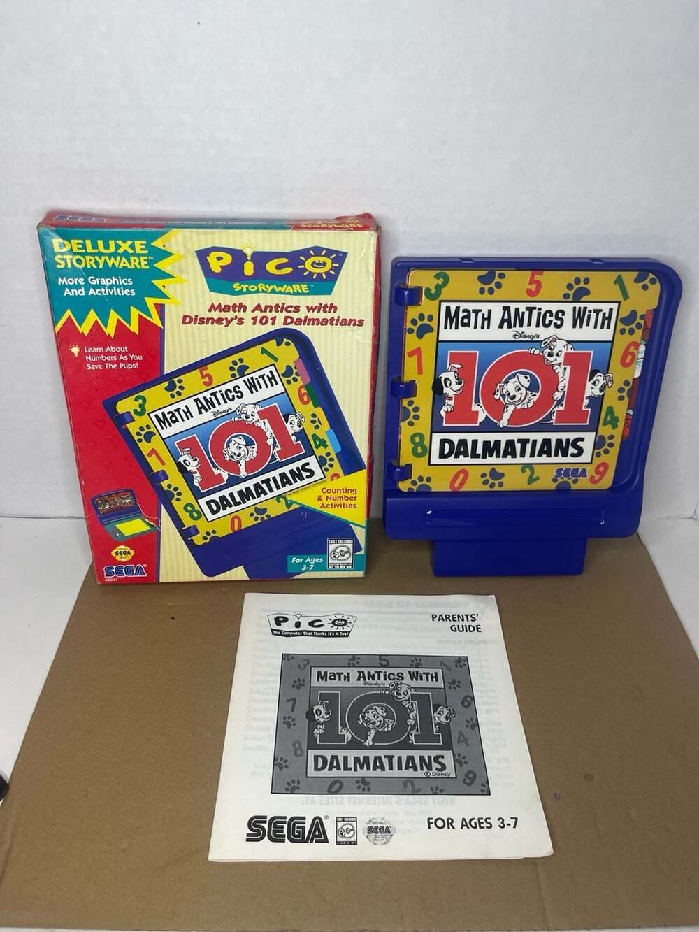 Sega Pico Deluxe Storyware Math Antics Disney's 101 Dalmatians Educational Game
